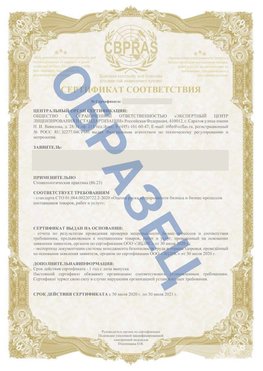 Образец Сертификат СТО 01.064.00220722.2-2020 Ольга Сертификат СТО 01.064.00220722.2-2020 