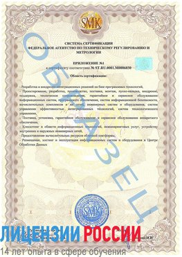 Образец сертификата соответствия (приложение) Ольга Сертификат ISO 27001
